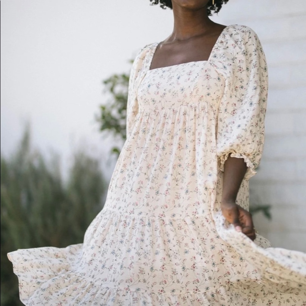Aubrey Babydoll Midi Dress